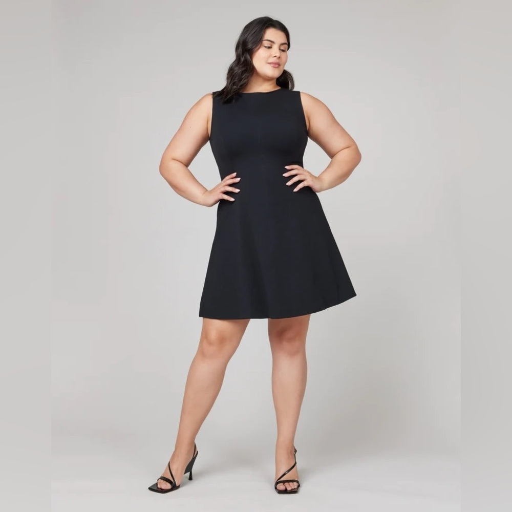 Spanx Size S Petite Perfect Fit & Flare Dress - Classic Navy